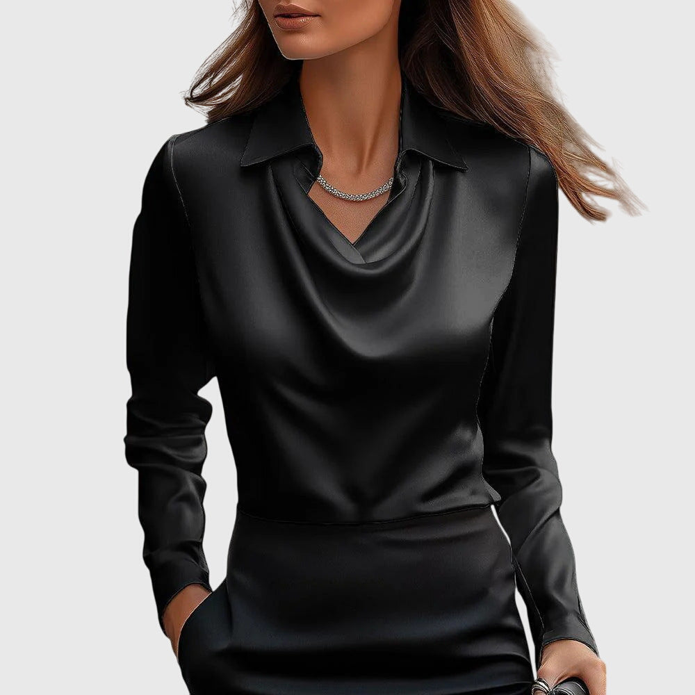 Blusa Clara | Con brillo elegante y cuello fruncido