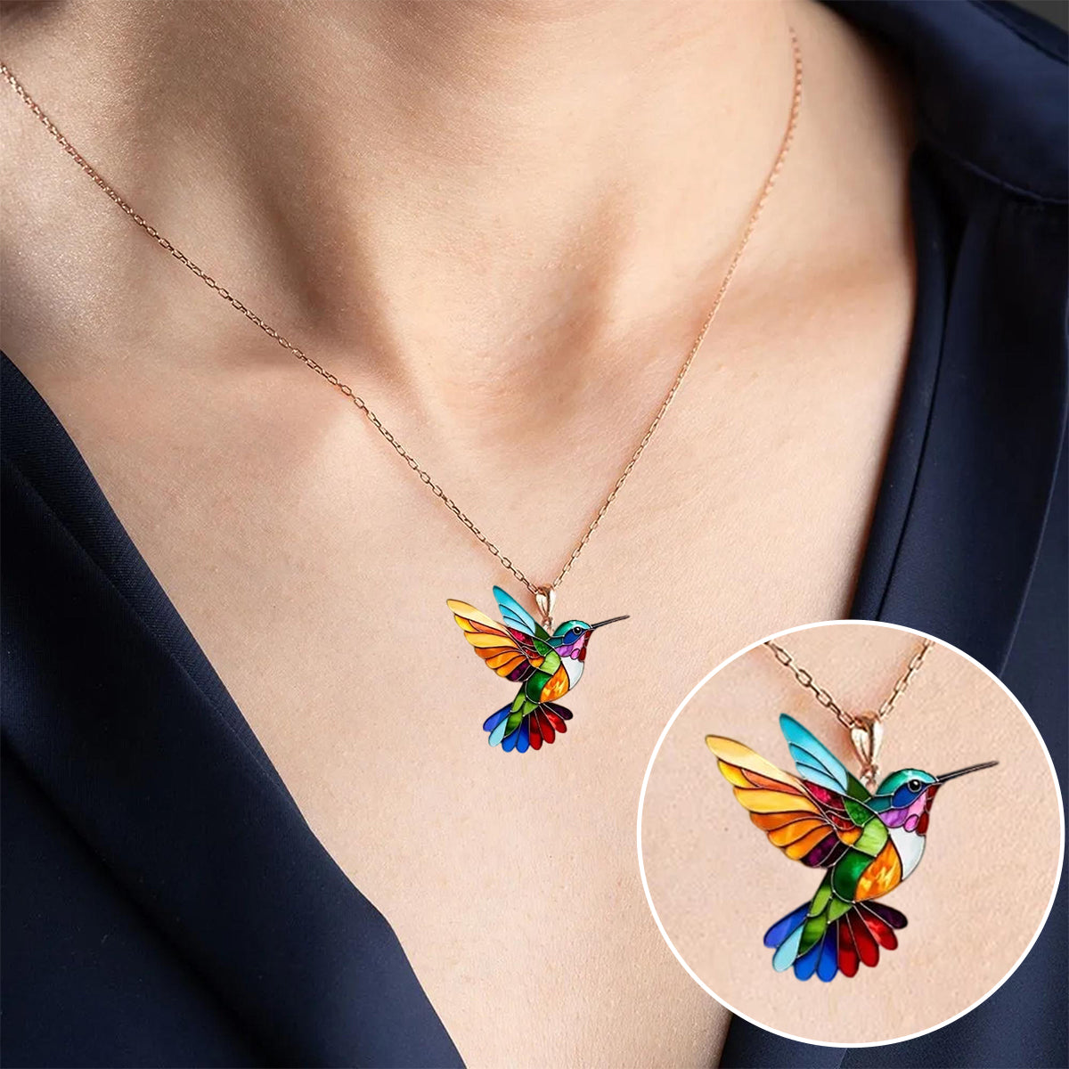 Samanta – Collar de Colibrí (Pendientes de Regalo)