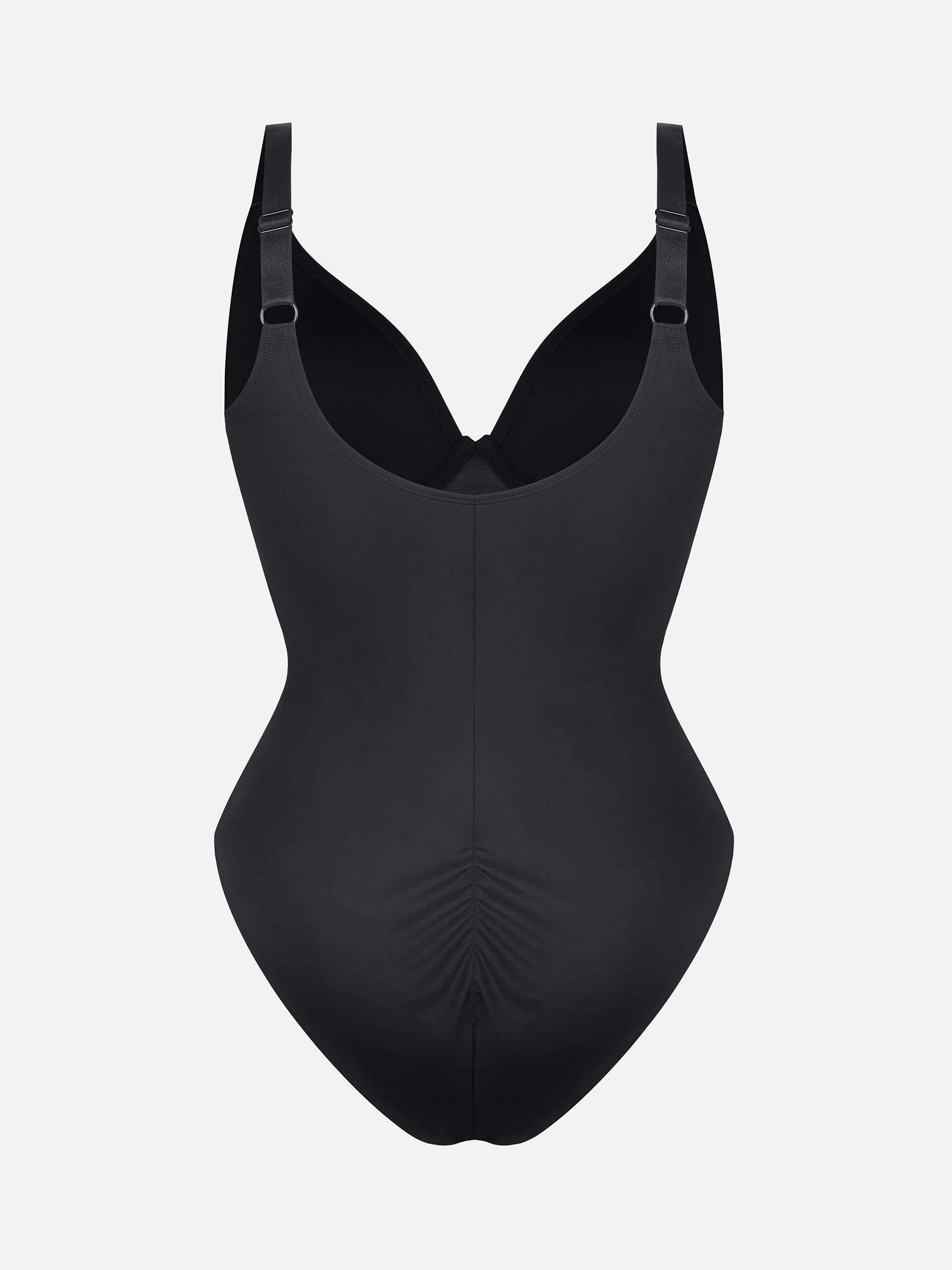 Feelingirl V Neck Adjustable Straps Tummy Control  Bodysuit