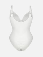 Feelingirl V Neck Adjustable Straps Tummy Control  Bodysuit