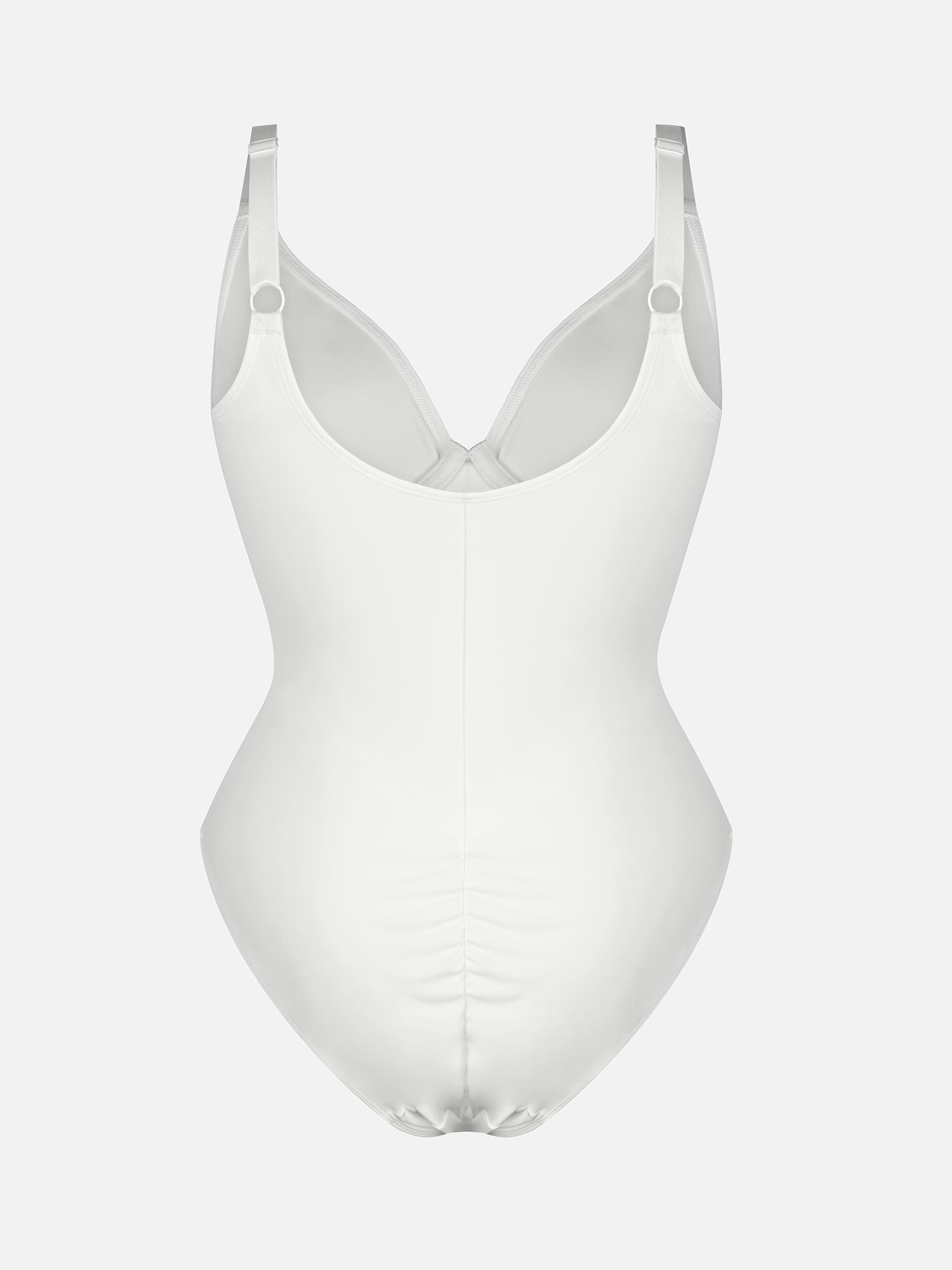 Feelingirl V Neck Adjustable Straps Tummy Control  Bodysuit