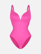 Feelingirl V Neck Adjustable Straps Tummy Control  Bodysuit