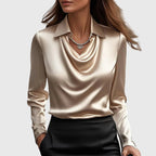 Blusa Clara | Con brillo elegante y cuello fruncido