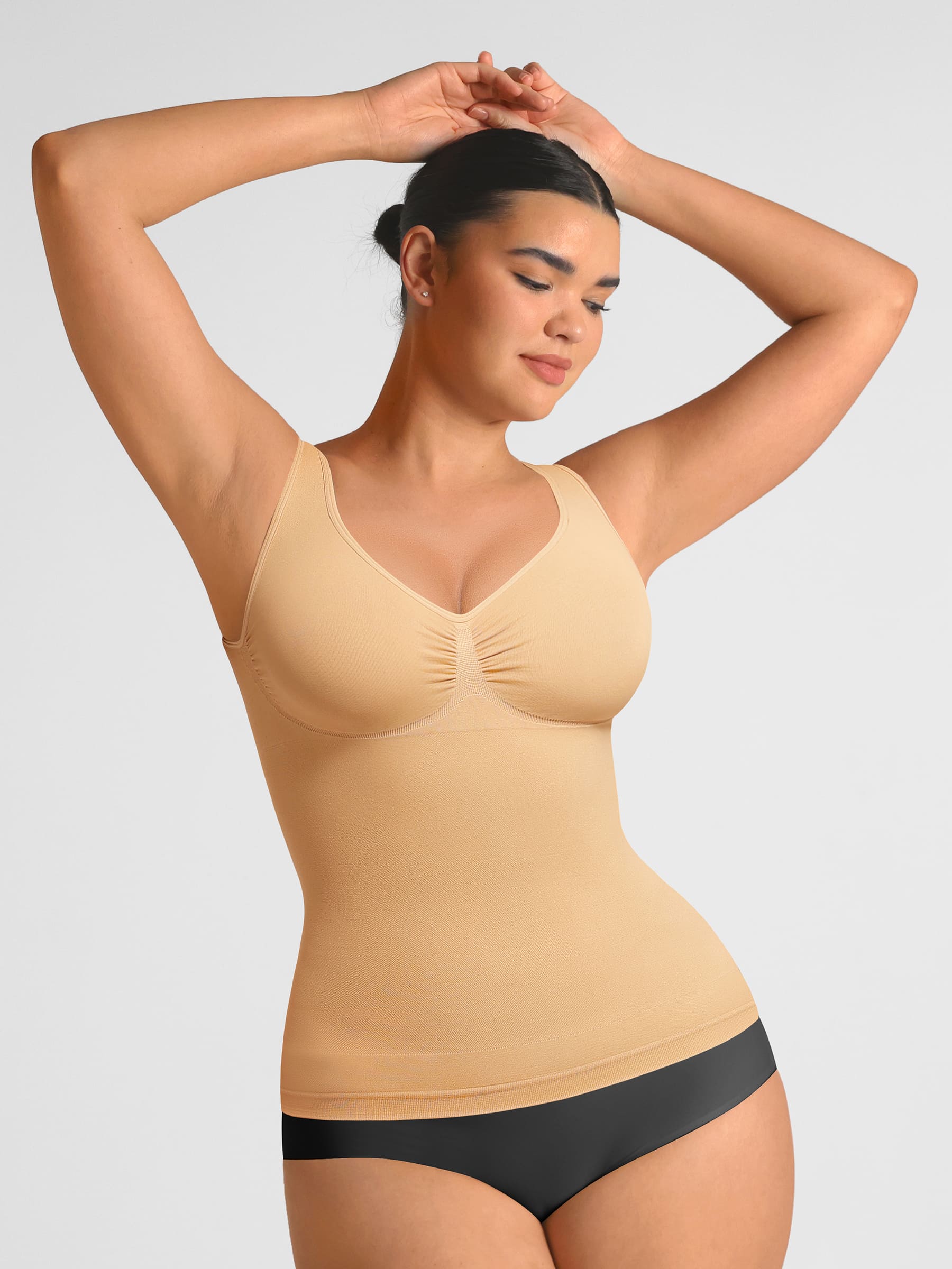Feelingirl Bust Support Waist and Abdomen Control Shape  Wide Straps Tank Top