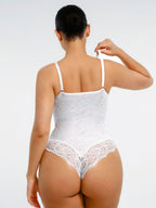 Feelingirl Lace V Neck Full Bodysuit