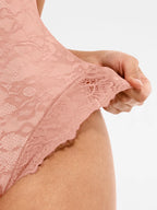Feelingirl Lace V Neck Full Bodysuit