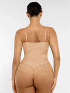Feelingirl Lace V Neck Full Bodysuit