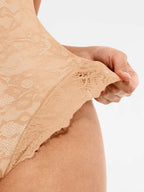 Feelingirl Lace V Neck Full Bodysuit