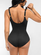Feelingirl V Neck Adjustable Straps Tummy Control  Bodysuit