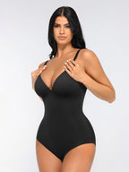 Feelingirl V Neck Adjustable Straps Tummy Control  Bodysuit