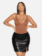 Feelingirl V Neck Tummy Control Shaping Bodysuit