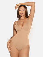 Feelingirl V Neck Tummy Control Shaping Bodysuit
