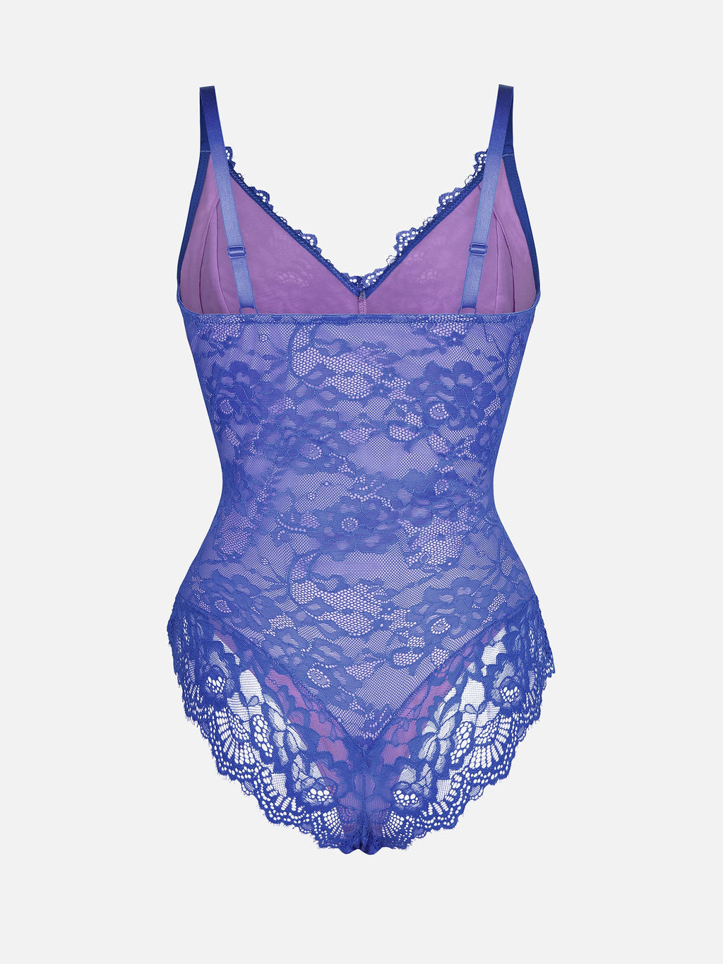 Feelingirl-V-Neck-Bodysuit-with-Lace-Fabric-BU7