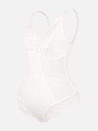 Feelingirl Lace V Neck Full Bodysuit