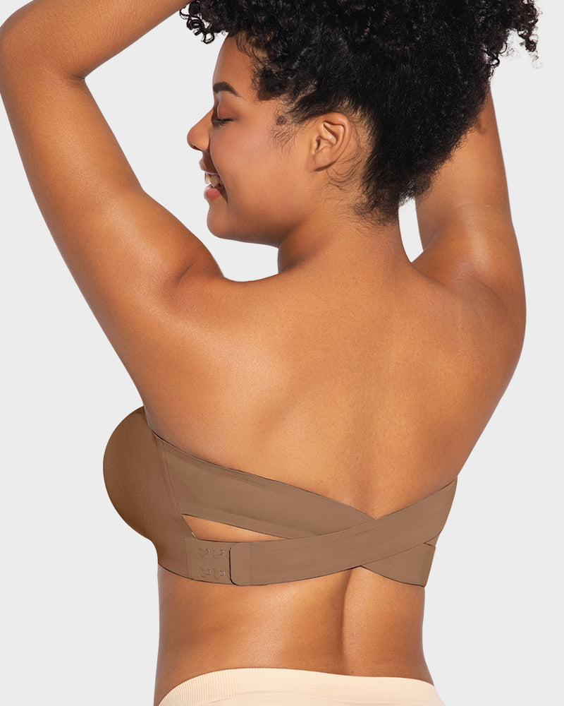 Sujetador Bandeau con Cierre Lateral y Efecto Antideslizante