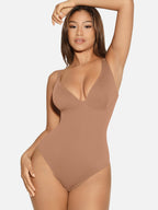 Feelingirl V Neck Tummy Control Shaping Bodysuit