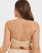 Sujetador Longline Sin Tirantes con Aros y Encaje Suave