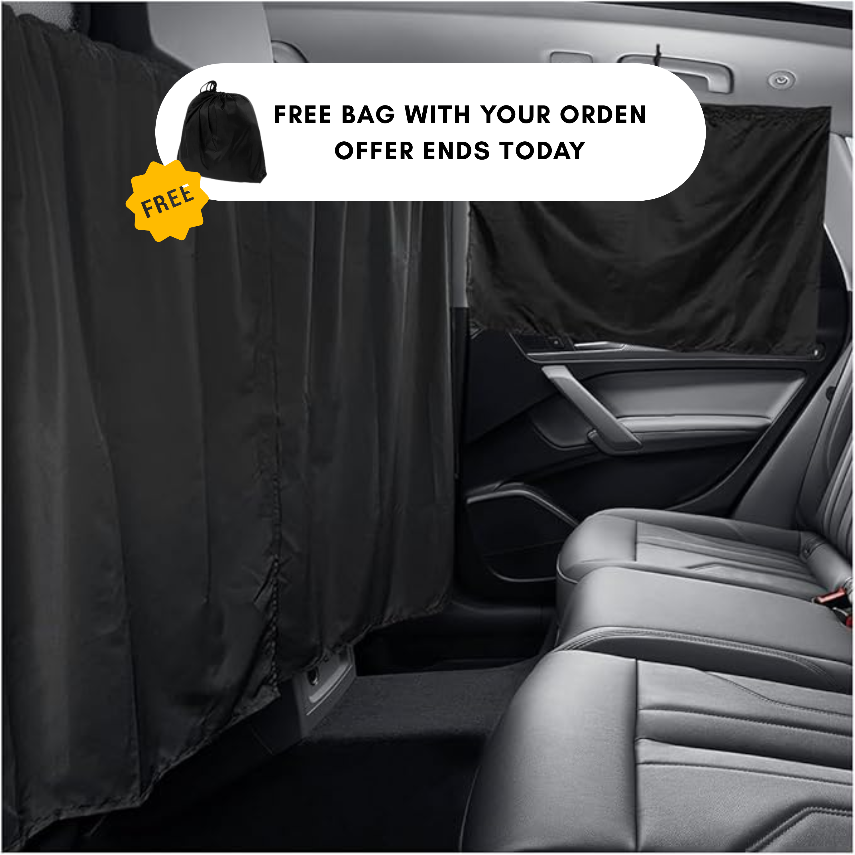 Complete Car Privacy Curtain Set (4 Pieces)