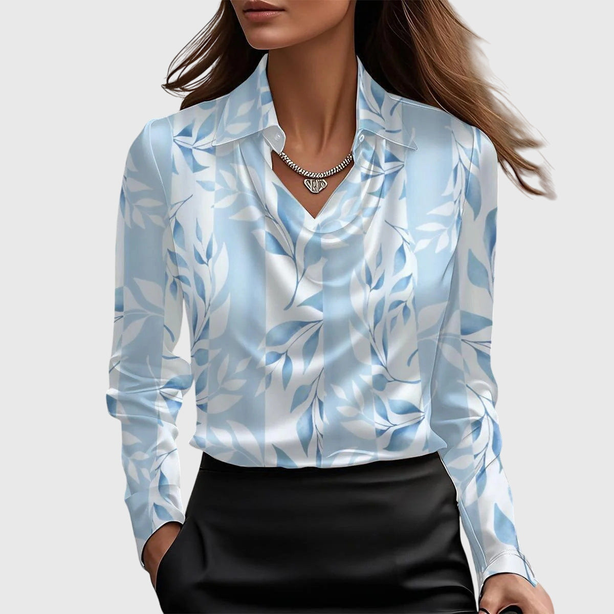 Blusa Clara | Con brillo elegante y cuello fruncido