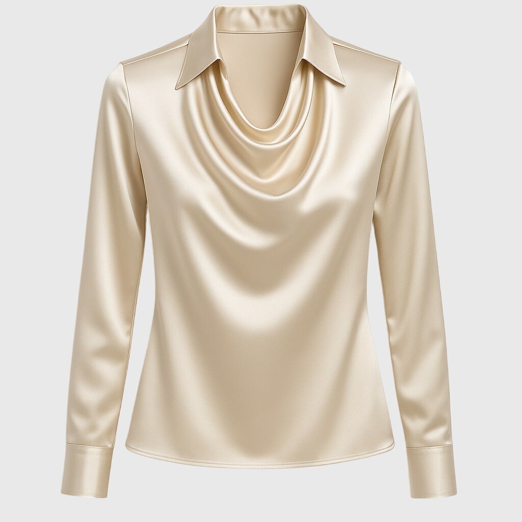 Blusa Clara | Con brillo elegante y cuello fruncido