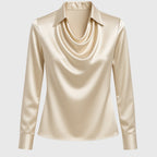 Blusa Clara | Con brillo elegante y cuello fruncido