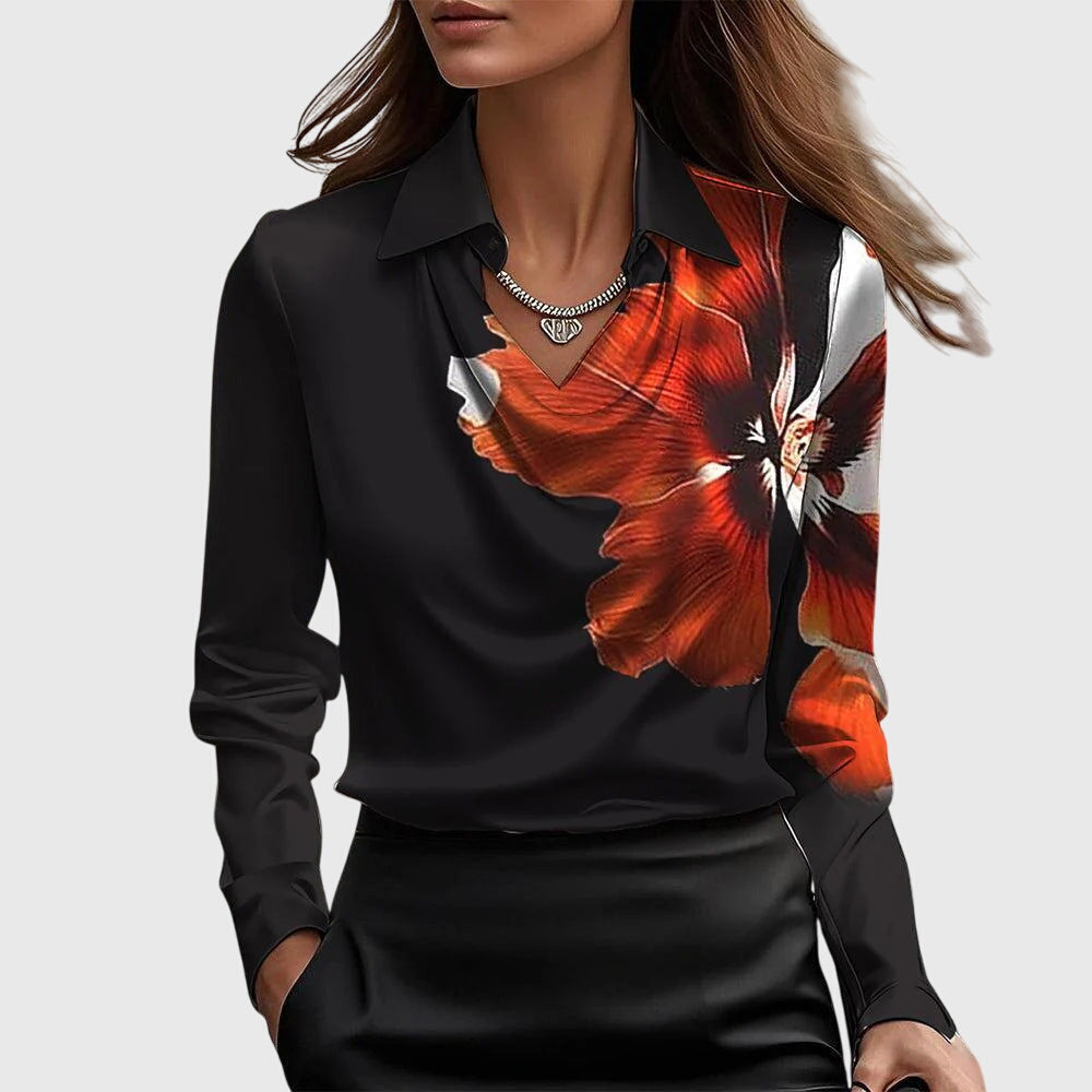 Blusa Clara | Con brillo elegante y cuello fruncido
