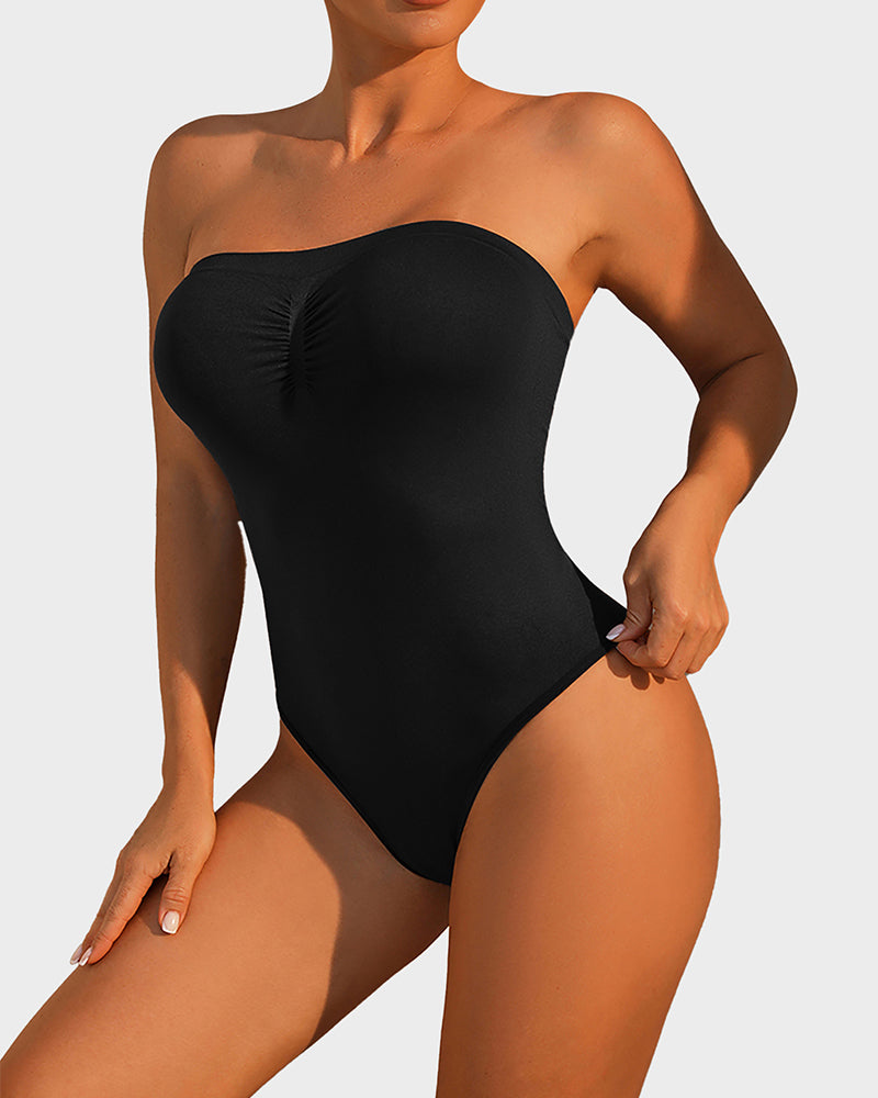 Silueta Elevada™-Body Modelador Sin Tirantes con Control Abdominal