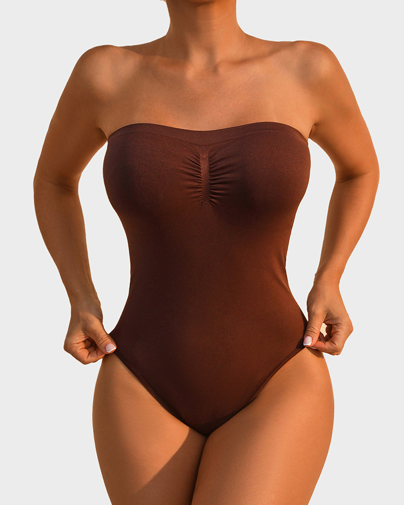 Silueta Elevada™-Body Modelador Sin Tirantes con Control Abdominal